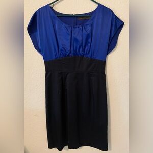 Elegant blue and black dress from The Limited. Good condition. Size 6.